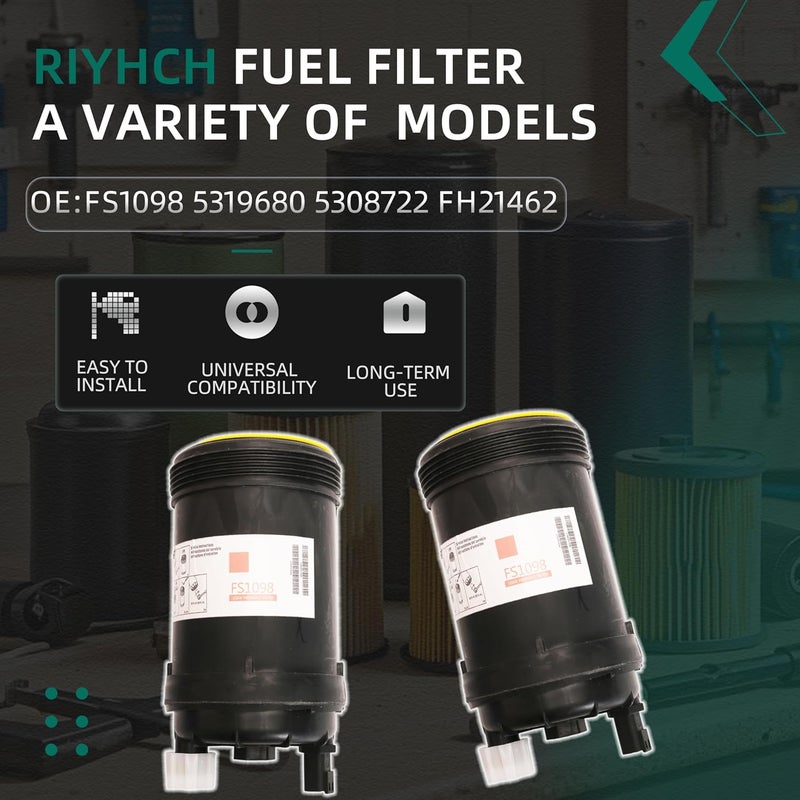 Riyhch 3 PCS *FS1098 Water Separator/Fuel Filterwith PCV Valve–For Cummins B6.7 ISB6.7/QSB6.7 ISL8.9 L9 Series Engines, For W100CFI W120CFI W130CFI#Replaces 5319680 5308722 FH21462 - Image 4